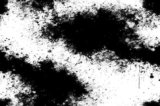 Textura grunge negra con efecto áspero y arenoso en el diseño vectorial de fondo blanco