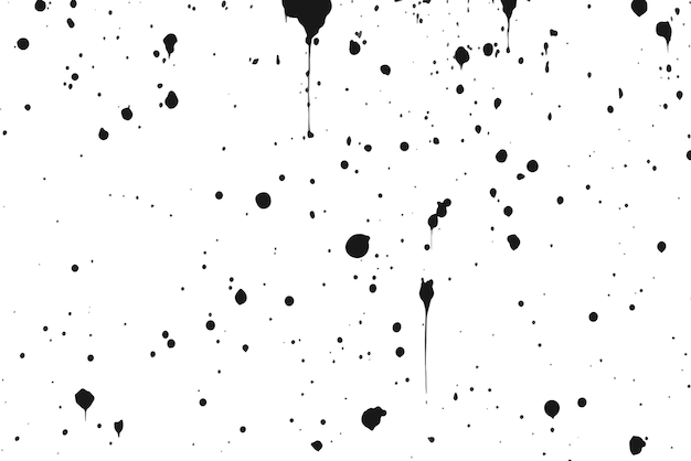 Vector textura grunge salpicaduras de pintura negra gotas de fondo grunge vectorial con textura