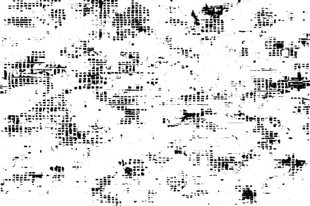 Textura grunge de superposición negra desestresada en una ilustración vectorial de fondo blanco