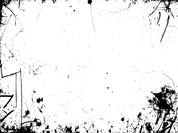 Textura grunge vintage con diseño abstracto en blanco y negro angustiado