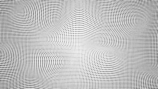 Textura de ilusión punteada Grunge fondo psicodélico monocromático