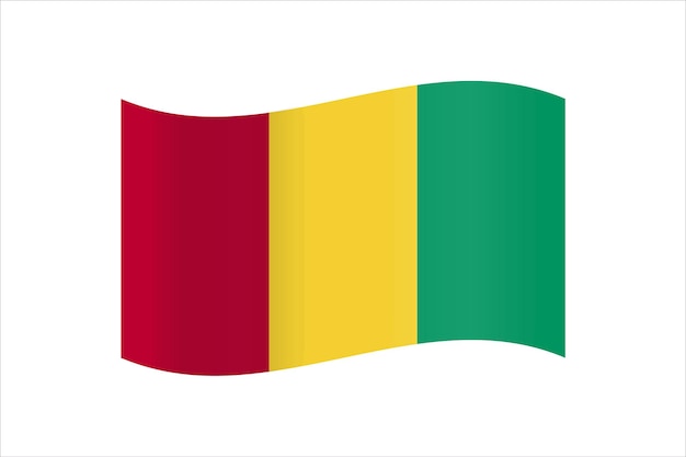 Vector textura de la ilustración de fondo de la bandera de guinea-bissau