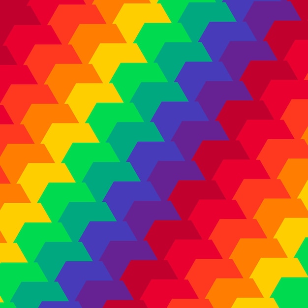 Vector textura lgbt de hexágonos