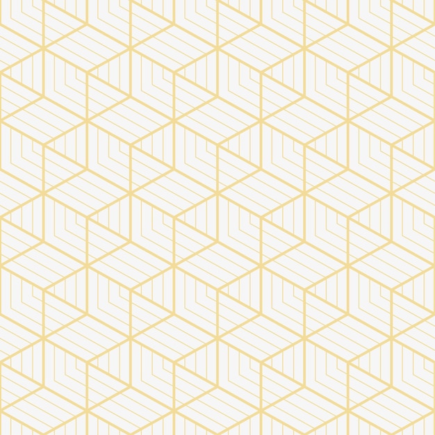 Textura de línea de oro simple de patrones sin fisuras geométricos abstractos en el diseño de fondo blanco para elemento de banner de web de patrón monocromo de azulejo de papel tapiz geométrico