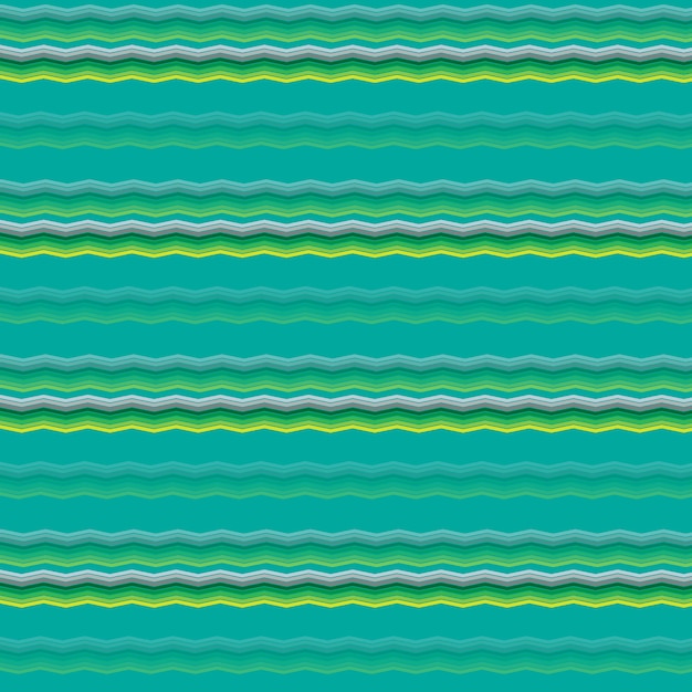 Textura de líneas en zigzag en capas abstractas de azul azulado y verde
