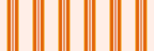 Textura lisa sin costuras vestimenta textil fondo de rayas patrón de postal vertical líneas tela vectorial en colores lino y naranja
