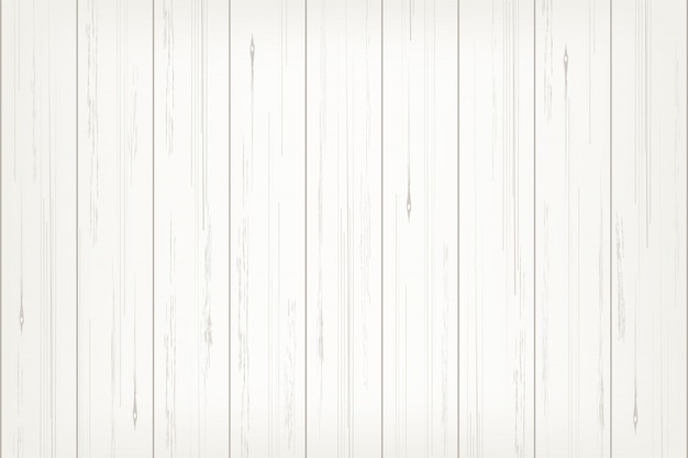 Vector textura de madera blanca del tablón para el fondo.