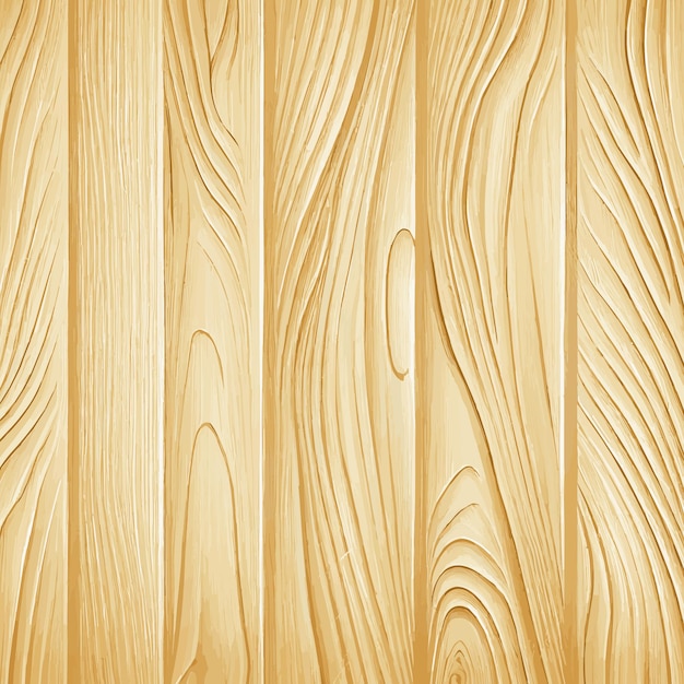 Textura de madera clara con fondo de tablón de nudos Vector