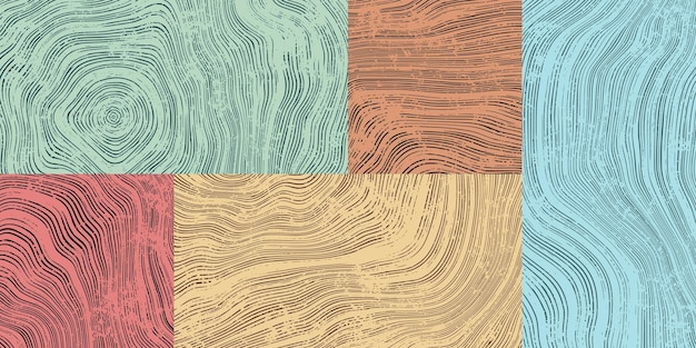 Textura de madera conjunto de diferentes tonos patrón panel de mosaico