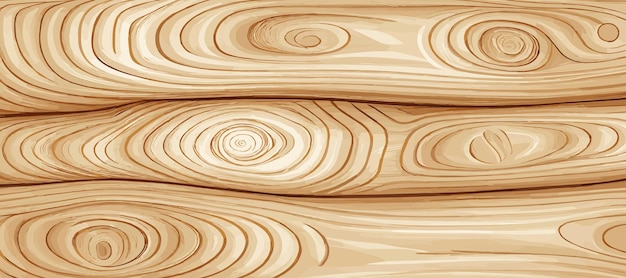 Textura de madera ligera panorámica con fondo de tablón de nudos vector