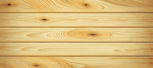 Vector textura de madera ligera panorámica con fondo de tablón de nudos vector