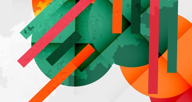Textura de mancha granulada fondo abstracto geométrico con círculos cuadrados y líneas Ilustración vectorial para papel tapiz Banner Fondo Libro de tarjetas Ilustración página de aterrizaje