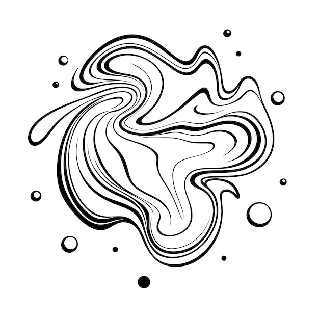 Textura de mármol líquido en blanco y negro