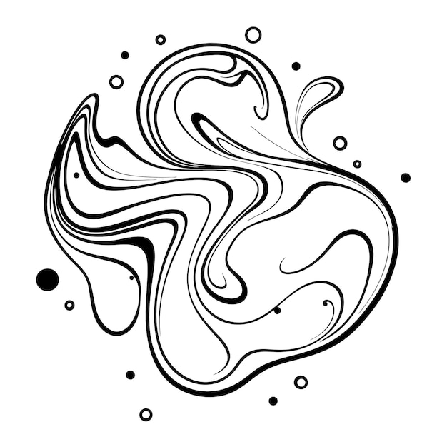 Textura de mármol líquido en blanco y negro