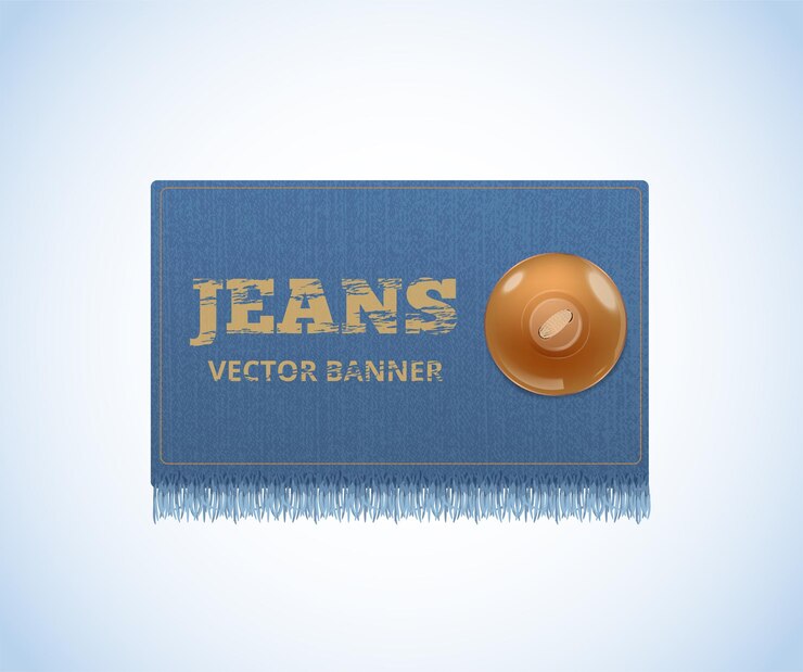 Vector textura de mezclilla. jeans realistas.