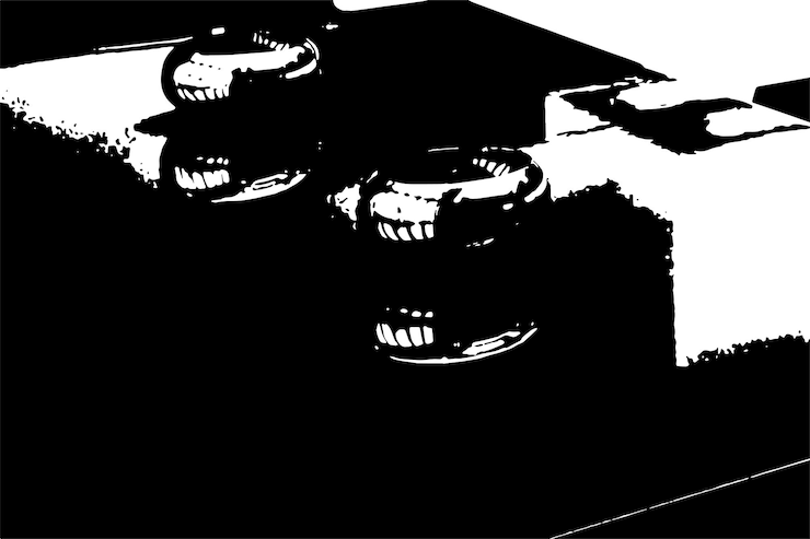 Vector textura monocromática abstracta fondo de textura blanco y negro con manchas o manchas negras