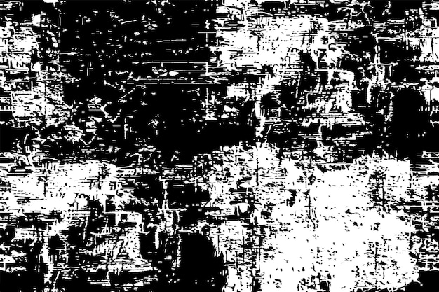 Textura monocromática grunge con grietas y escombros Fondo abstracto en blanco y negro