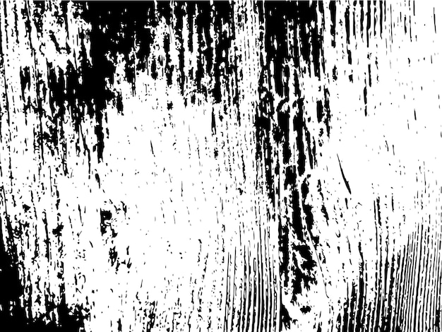 Textura monocromática de madera natural de Grunge. Fondo de superposición de superficie de madera abstracta en blanco y negro. Ilustración vectorial