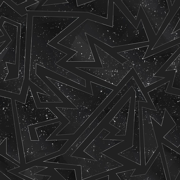 Textura de mosaico negro sin costuras con efecto grunge