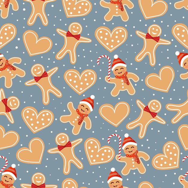 Textura de Navidad con galletas de jengibre, galletas y dulces.