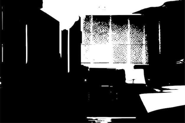 textura negra y blanca de la habitación ilustración vectorial textura negra de la habitación de la casa dentro del fondo