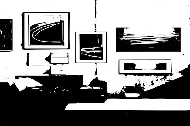 textura negra y blanca textura negra en fondo blanco ilustración vectorial textura de fondo