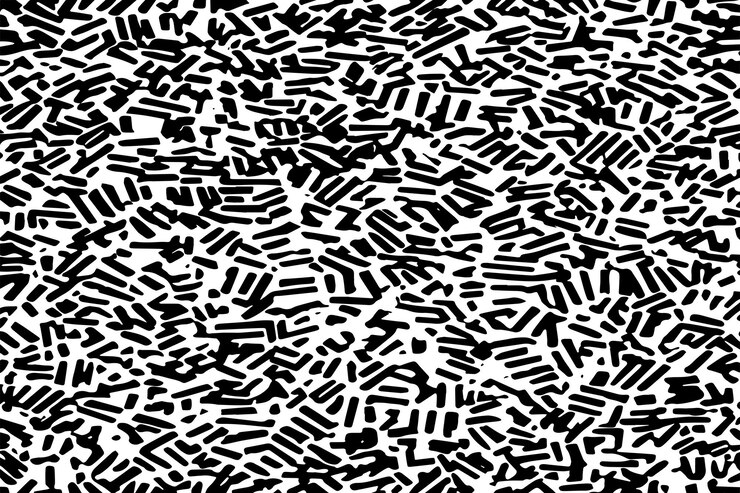 Vector textura negra sobre un fondo blanco