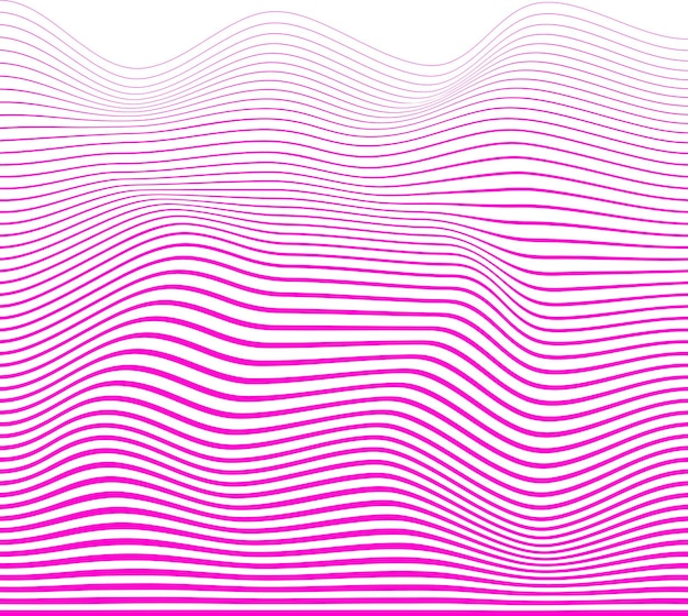 Textura o forma de onda abstracta de vector magenta para productos y carteles sin fondo