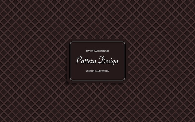 Textura de oblea de chocolate oscuro Dulce y delicioso patrón sin costuras Ilustración vectorial
