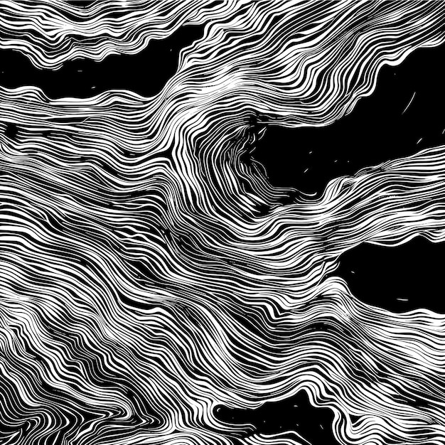 Textura orgánica Ondas de madera cruzadas Golpe lineal de mano libre Golpe de línea orgánica con textura