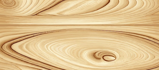 Textura panorámica de madera clara con nudos Vector