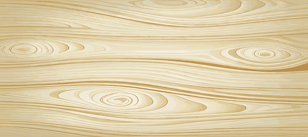 Textura panorámica de madera clara con nudos Vector