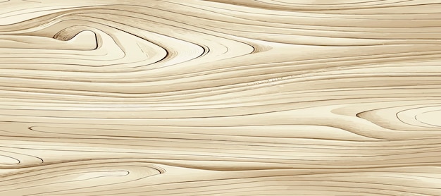 Textura panorámica de madera clara con nudos Vector