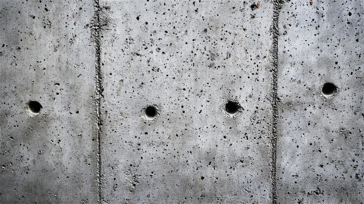 Vector textura de la pared de hormigón con agujeros