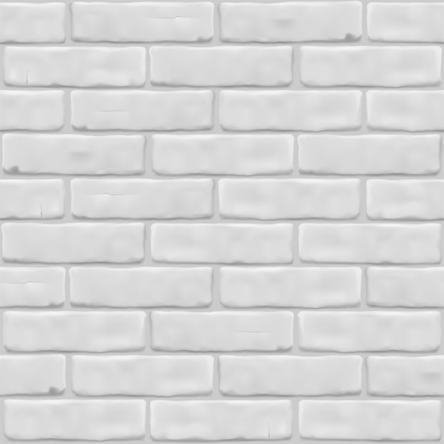 Textura de pared de ladrillo blanco para exterior, interior, sitio web, fondo, diseño gráfico. Patrón sin costuras.