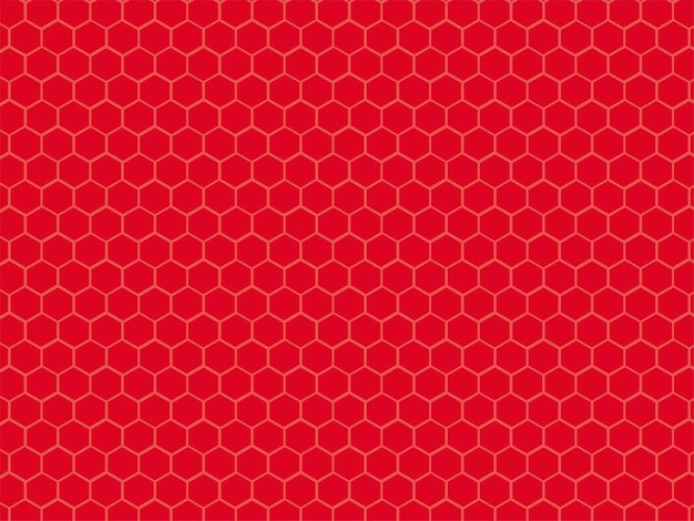 textura de patrón sin costura de panal hexagonal vectorial con fondo de color chino