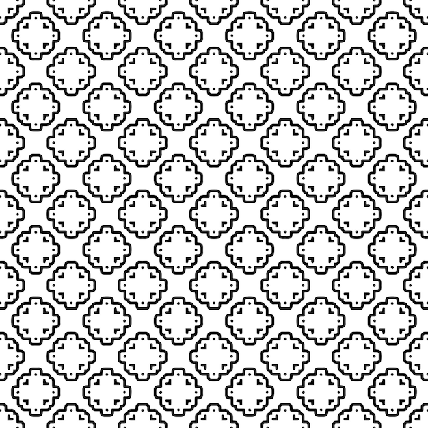 Textura de patrón sin costuras en blanco y negro Diseño gráfico ornamental en escala de gris Ornamentos de mosaico plantilla de patrón