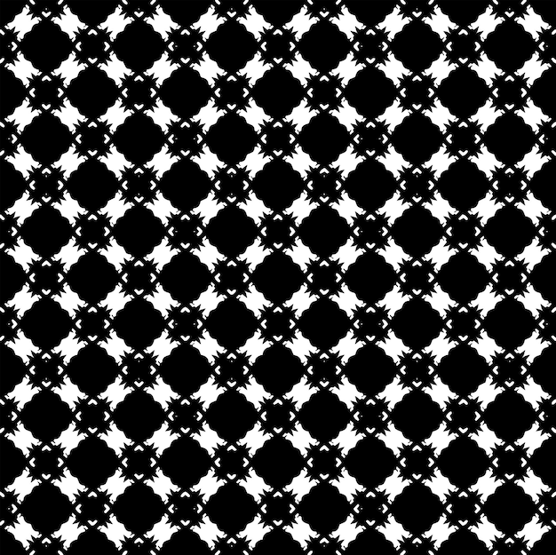 Textura de patrón sin costuras en blanco y negro Diseño gráfico ornamental en escala de gris Ornamentos de mosaico plantilla de patrón