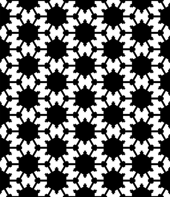 Textura de patrón sin costuras en blanco y negro Diseño gráfico ornamental en escala de gris Ornamentos de mosaico plantilla de patrón