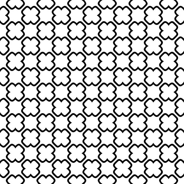 Textura de patrón sin costuras en blanco y negro Diseño gráfico ornamental en escala de gris Ornamentos de mosaico plantilla de patrón