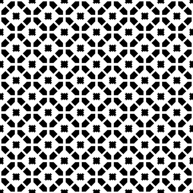 Textura de patrón sin costuras en blanco y negro Diseño gráfico ornamental en escala de gris Ornamentos de mosaico plantilla de patrón