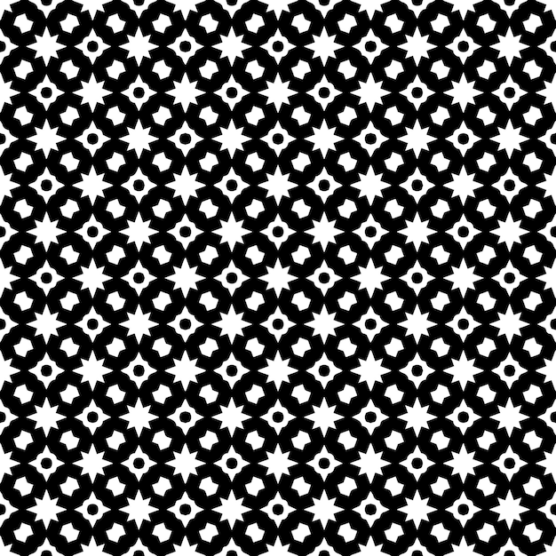 Textura de patrón sin costuras en blanco y negro Diseño gráfico ornamental en escala de gris Ornamentos de mosaico plantilla de patrón