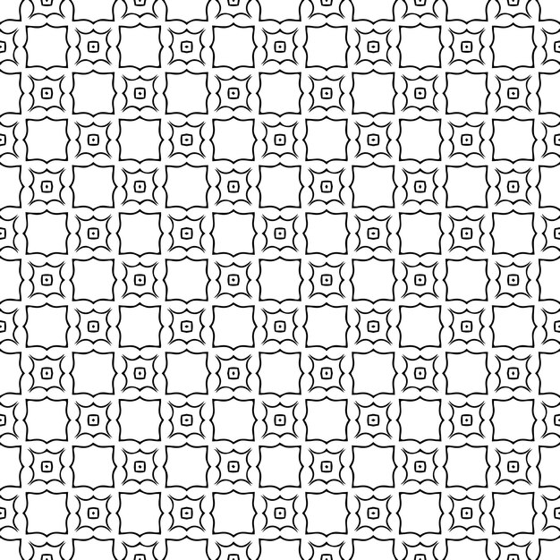 Textura de patrón sin costuras en blanco y negro Diseño gráfico ornamental en escala de gris Ornamentos de mosaico plantilla de patrón