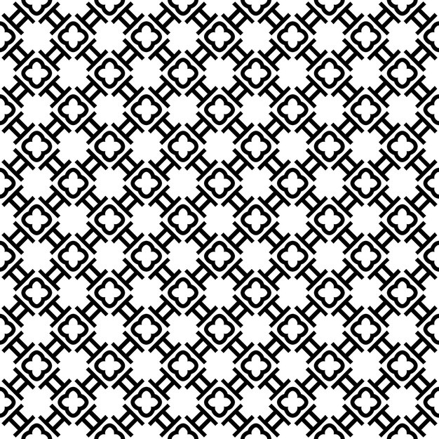 Textura de patrón sin costuras en blanco y negro Diseño gráfico ornamental en escala de gris Ornamentos de mosaico plantilla de patrón