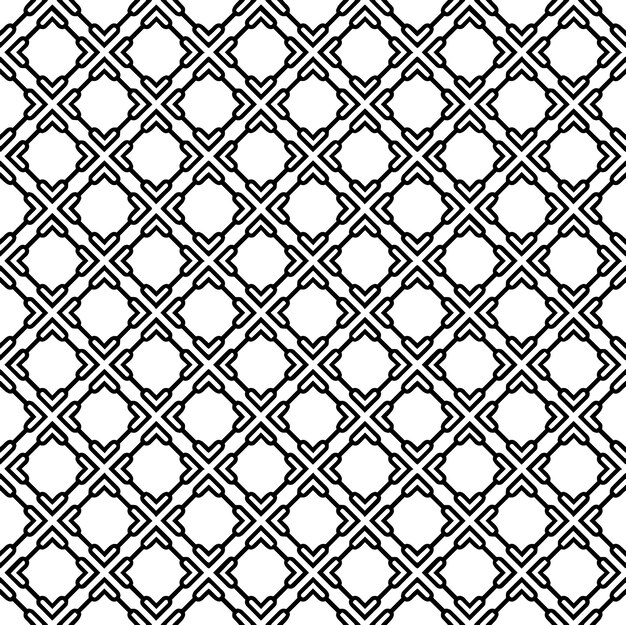 Textura de patrón sin costuras en blanco y negro Diseño gráfico ornamental en escala de gris Ornamentos de mosaico plantilla de patrón