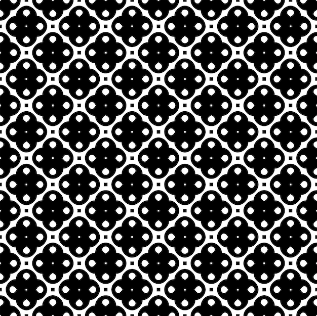 Textura de patrón sin costuras en blanco y negro Diseño gráfico ornamental en escala de gris Ornamentos de mosaico plantilla de patrón