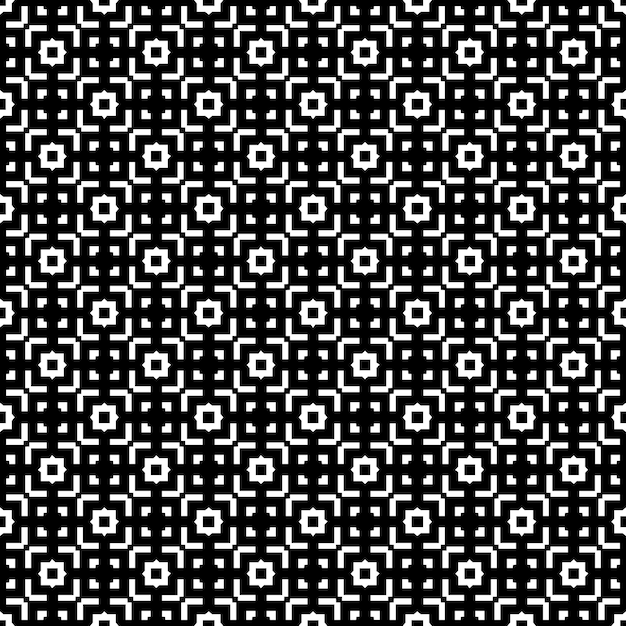 Textura de patrón sin costuras en blanco y negro Diseño gráfico ornamental en escala de gris Ornamentos de mosaico plantilla de patrón