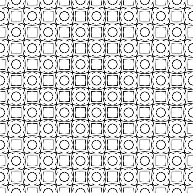 Textura de patrón sin costuras en blanco y negro Diseño gráfico ornamental en escala de gris Ornamentos de mosaico plantilla de patrón
