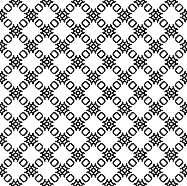 Textura de patrón sin costuras en blanco y negro Diseño gráfico ornamental en escala de gris Ornamentos de mosaico plantilla de patrón