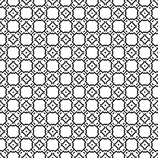 Textura de patrón sin costuras en blanco y negro Diseño gráfico ornamental en escala de gris Ornamentos de mosaico plantilla de patrón